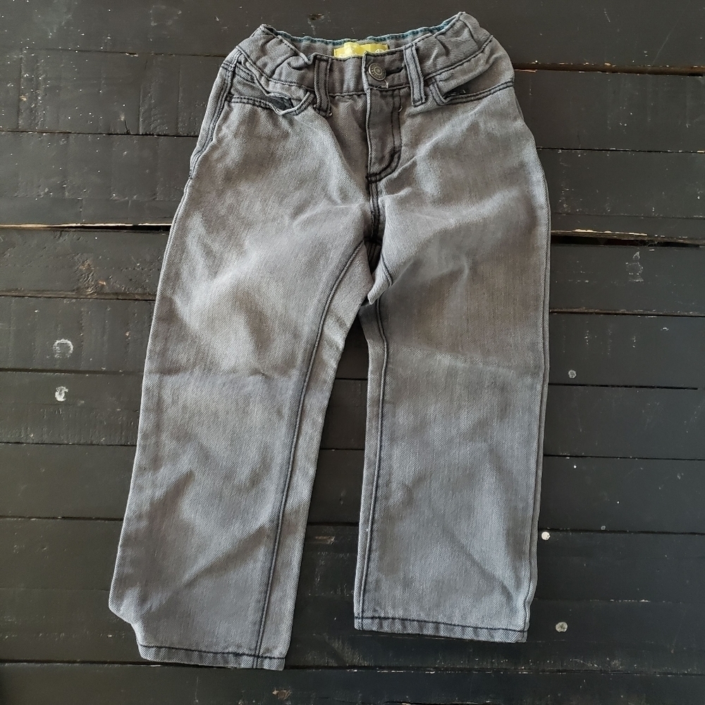 Old Navy Toddler Boy 4T Straight Jeans Grey Black Denim